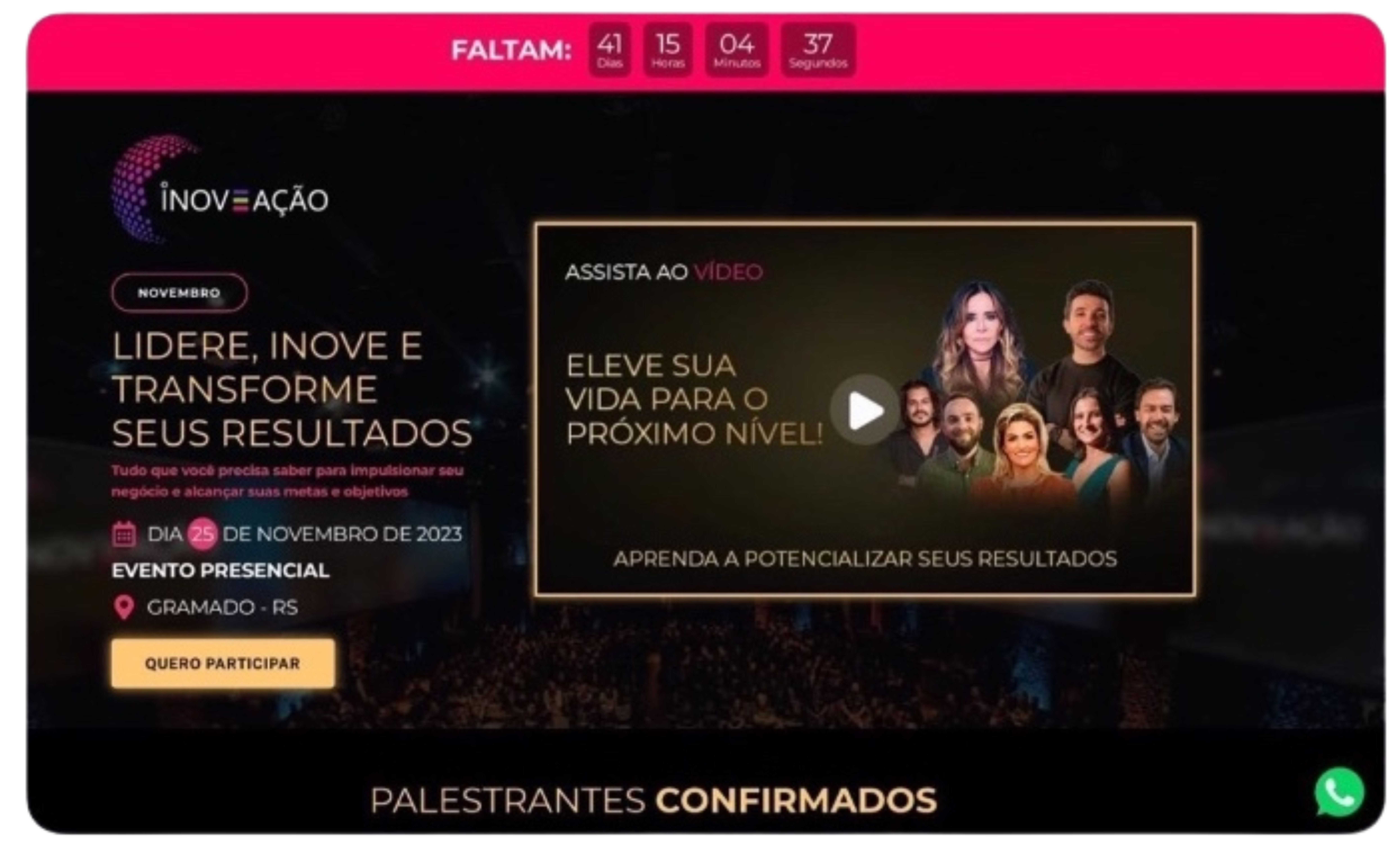 Site de porfolio, site de videomaker